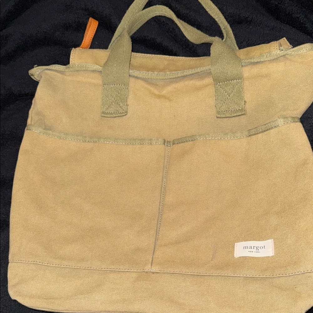 Margot Khaki Canvas Tote Blair - Picture 2 of 12